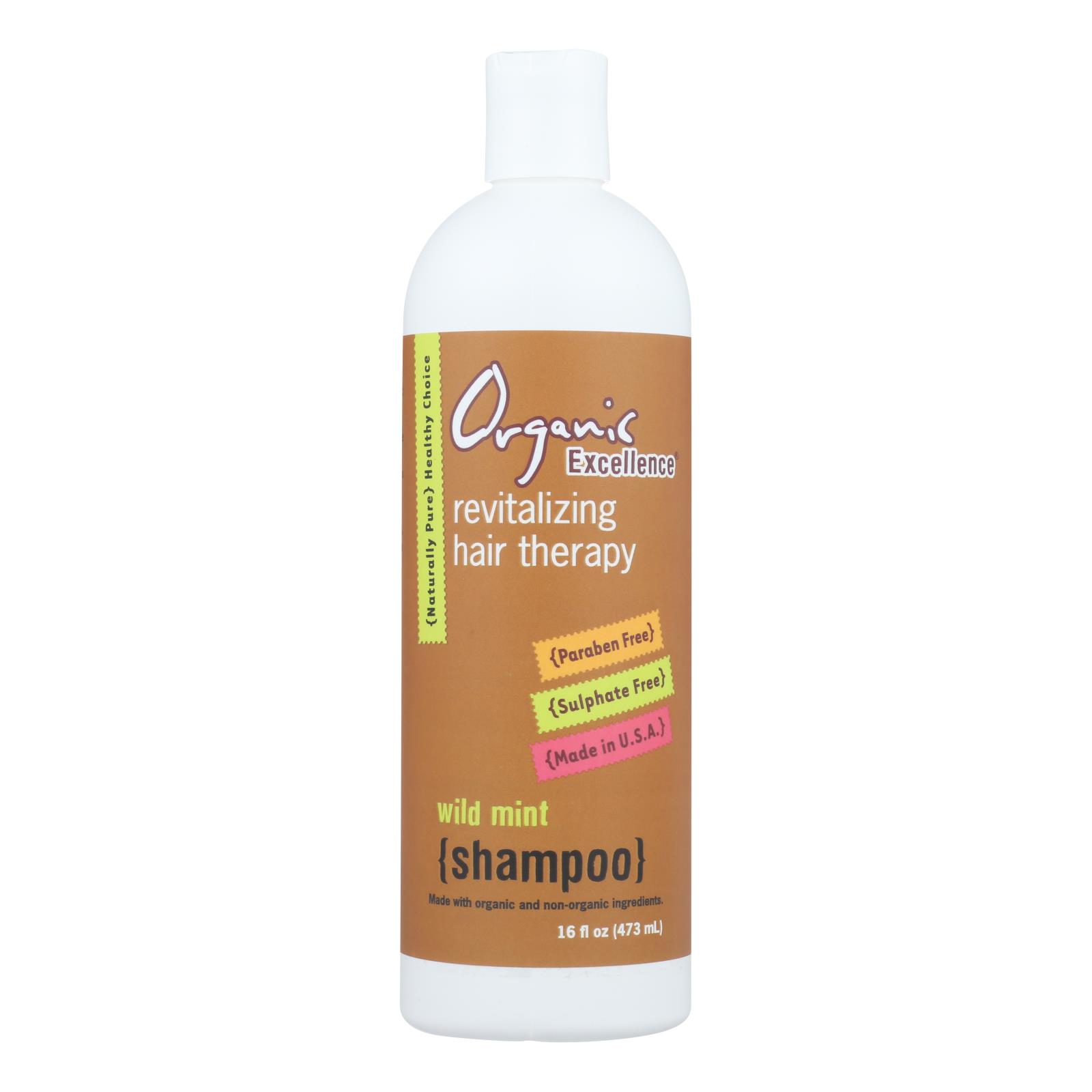 Organic Excellence Wild Mint Shampoo, 16 Oz