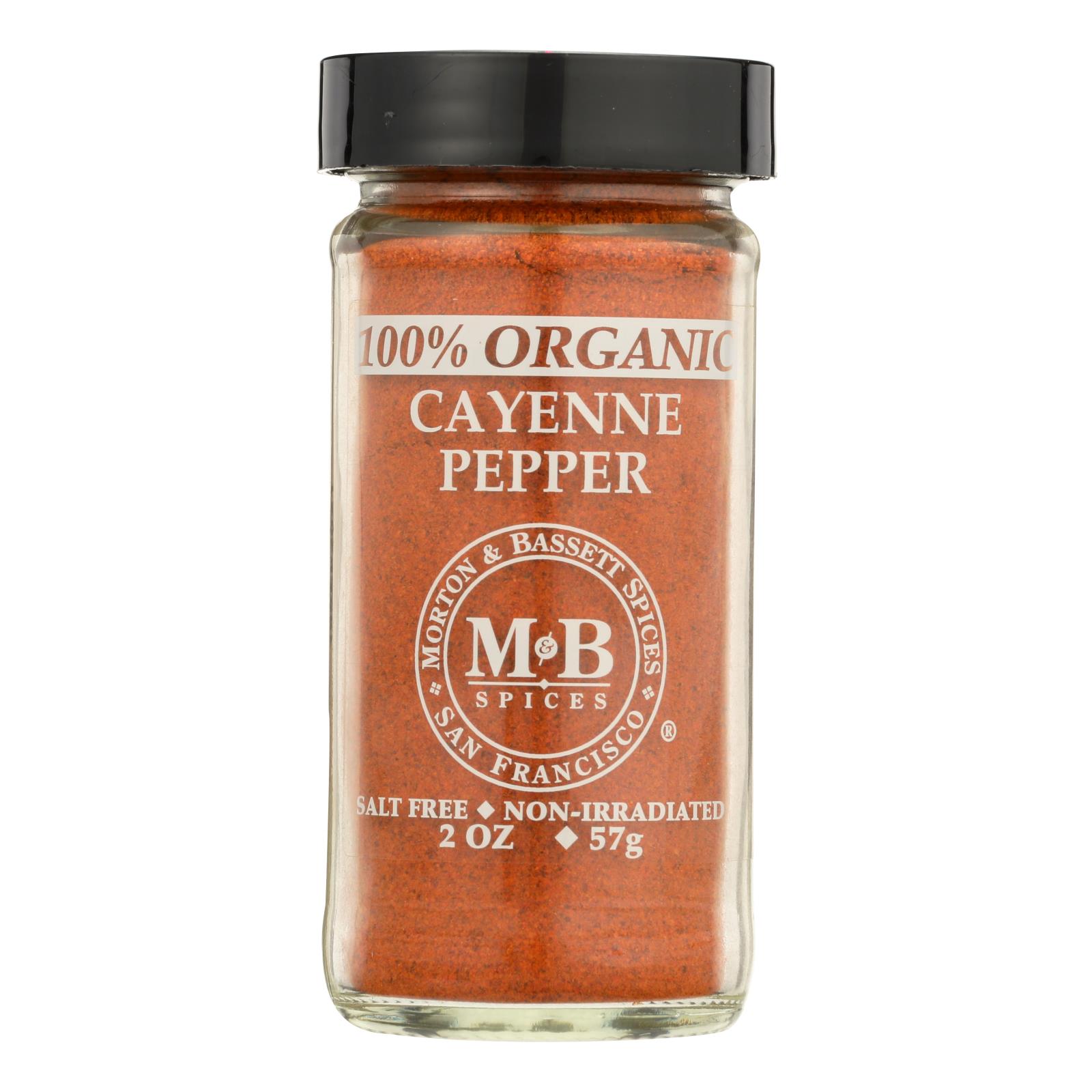 Morton And Bassett Organic Cayenne Pepper, Cayenne Pepper, Case Of 3, 2 Oz.