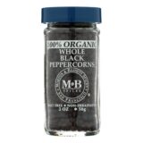 Morton And Bassett Whole Black Pepper, Black Paper, Case Of 3, 2 Oz.