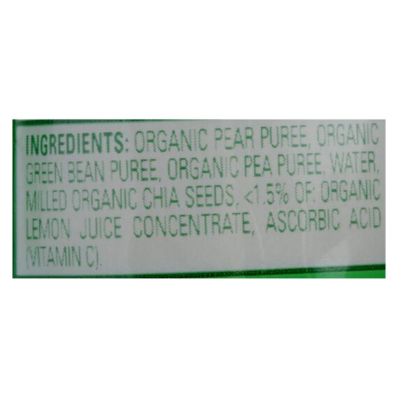 Happy Tot Toddler Food, Organic, Stage 4, Green Beans Pear And Pea, 4.22 Oz, Case Of 16 - Image 3