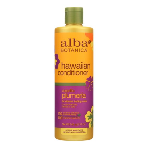 Alba Botanica, Hawaiian Hair Conditioner, Plumeria, 12 Fl Oz