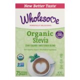 Wholesome Sweeteners Stevia, Organic, 75 Count, Case Of 6
