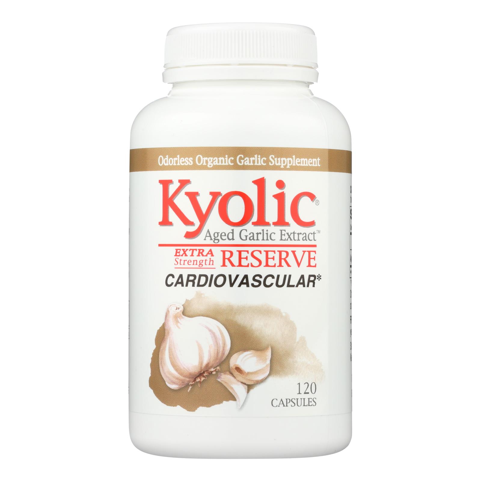 Kyolic, Aged Garlic Extract Cardiovascular Extra Strength Reserve, 120 Capsules
