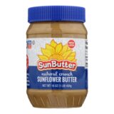 Sunbutter Sunflower Butter, Natural Crunch, Case Of 6, 16 Oz.