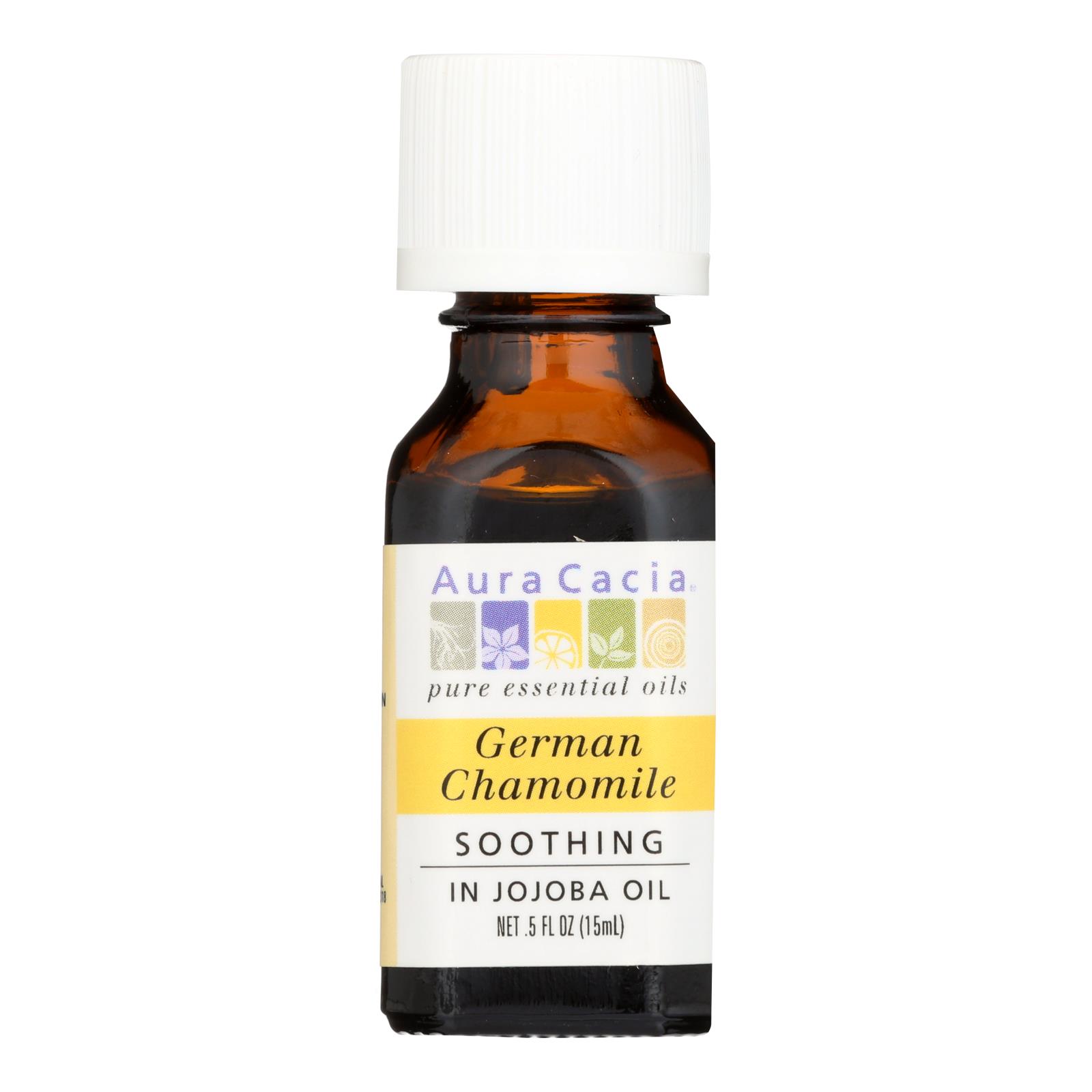 Aura Cacia, German Chamomile In Jojoba Oil, 0.5 Fl Oz