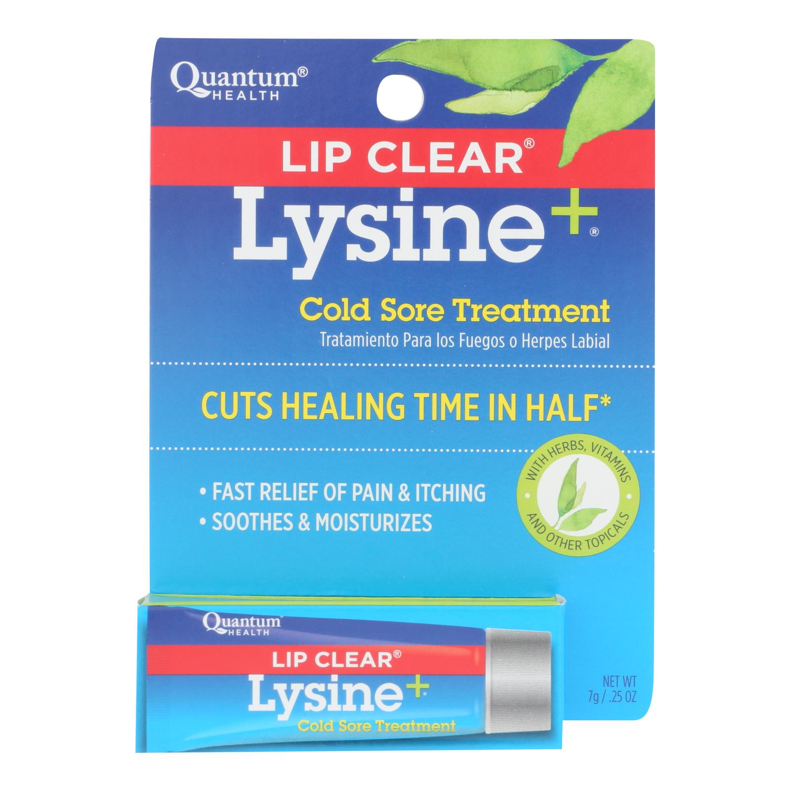 Quantum Lipclear Lysine And Cold Sore Treatment All Natural Ointment, 0.25 Oz