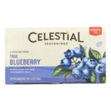 Celestial Seasonings Herbal Tea Caffeine Free True Blueberry, 20 Tea Bags, Case Of 6
