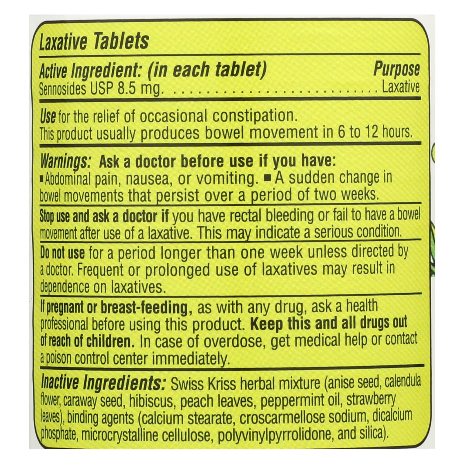 Modern Natural Products Swiss Kriss Herbal Laxative, 120 Tablets - Image 2