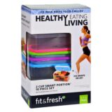Fit And Fresh Containers, Healthy Living, Smart Portion, 2 Cup Size, 10 Pieces