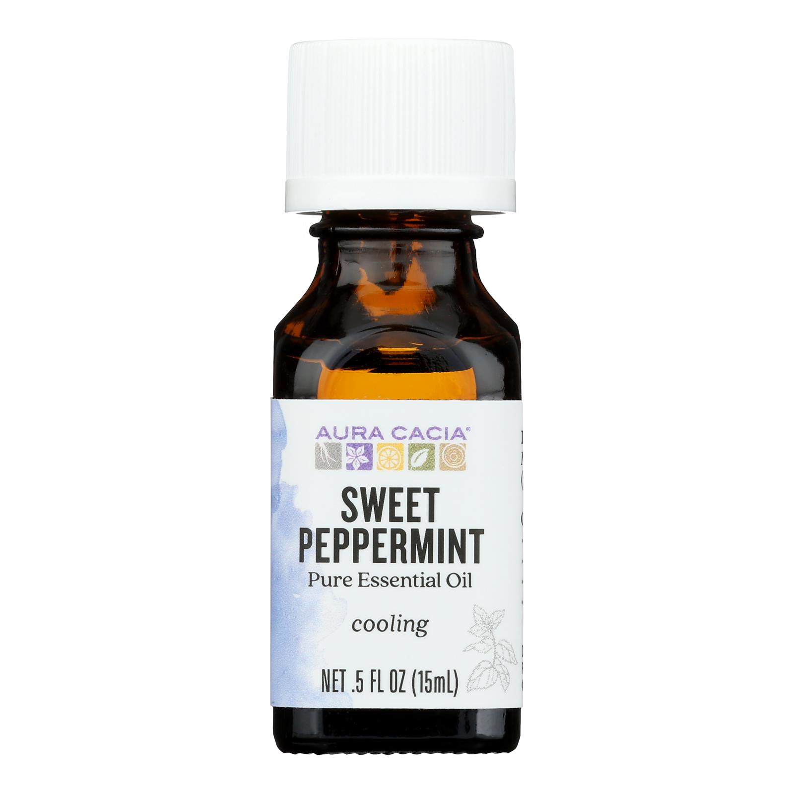 Aura Cacia, Essential Oil, Peppermint Sweet, Case Of 1, .50 Fl Oz.