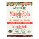 Macrolife Naturals Miracle Reds Antioxidant Super Food, 12 Packets Of .33 Oz