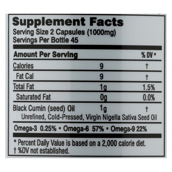 Amazing Herbs, Black Seed Black Cumin Seed Oil, 90 Softgels - Image 3
