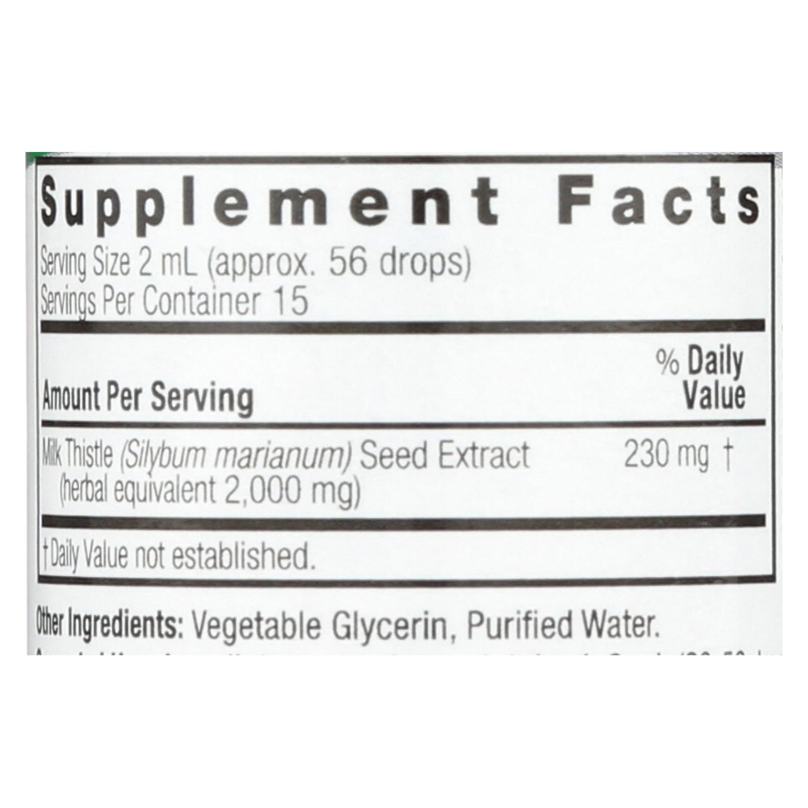 Nature's Answer, Milk Thistle Seed Alcohol Free, 1 Fl Oz - Image 2