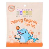 Aura Cacia, Cheering Foam Bath Tangerine And Sweet Orange Essential Oils, Case Of 6, 2.5 Oz
