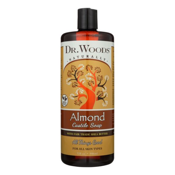 Dr. Woods Shea Vision Pure Castile Soap With Organic Shea Butter Almond, 32 Fl Oz