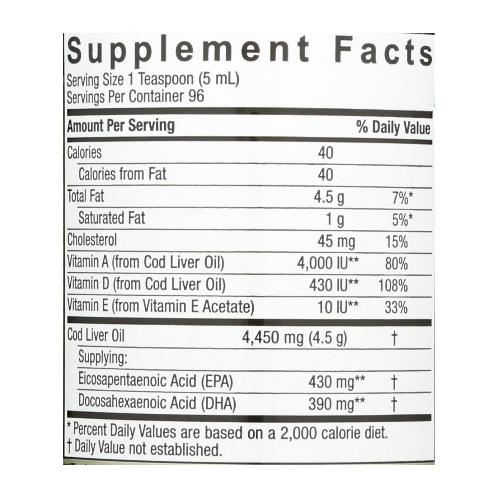 Nature's Answer, Liquid Norwegian Cod Liver Oil, 16 Fl Oz - Image 3