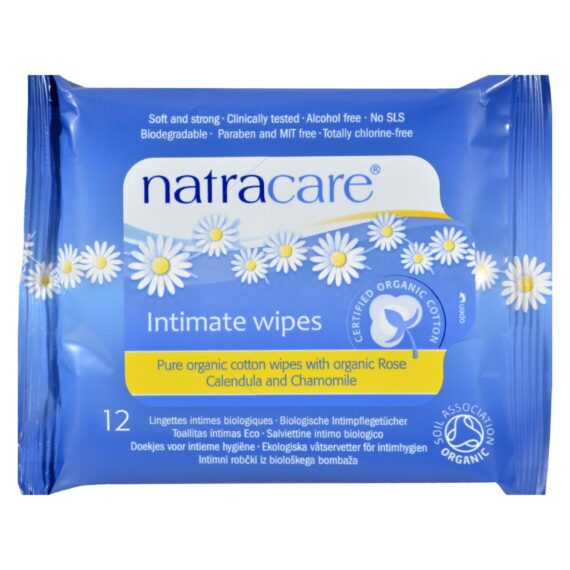 Natracare Organic Cotton Intimate Wipes, 12 Wipes, Case Of 12 - Image 2