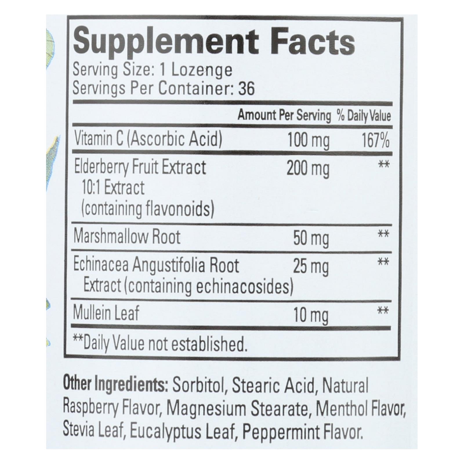 Quantum Elderberry Lozenges Raspberry, 36 Lozenges - Image 2