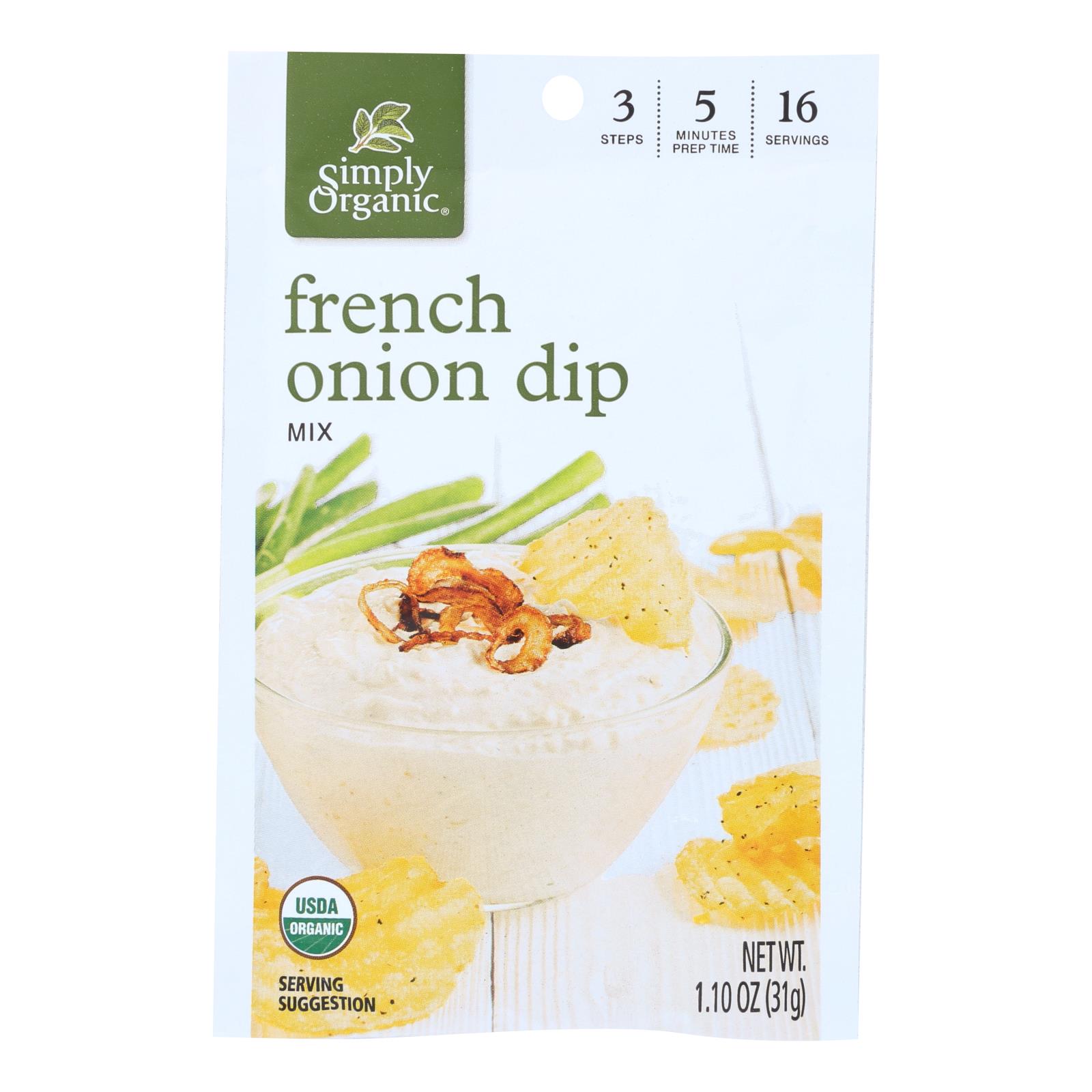 Simply Organic French Onion Dip Mix, Case Of 12, 1.1 Oz.