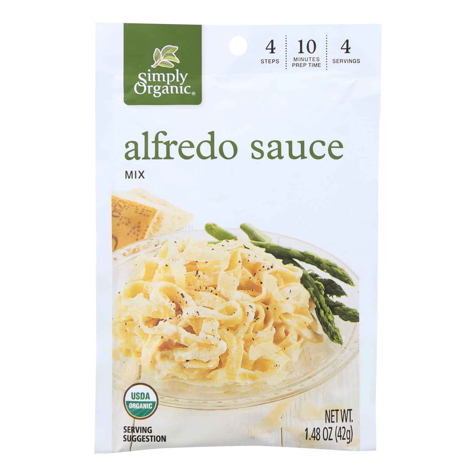 Simply Organic Alfredo Seasoning Mix, Case Of 12, 1.48 Oz.