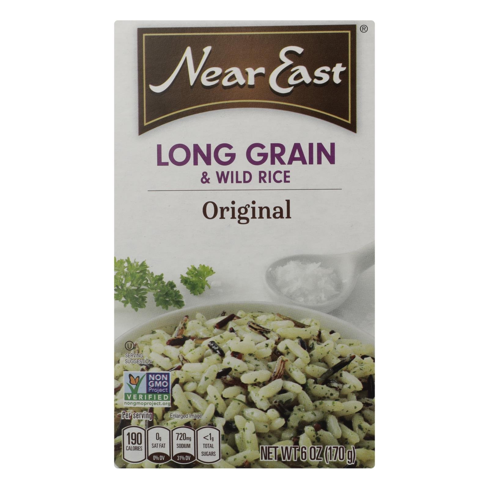 Near East Rice Pilaf Mix, Long Grain And Wild Rice, Case Of 12, 6 Oz.