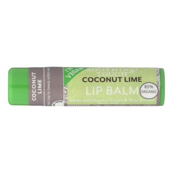 Soothing Touch Lip Balm, Organic Coconut Lime, Case Of 12, .25 Oz