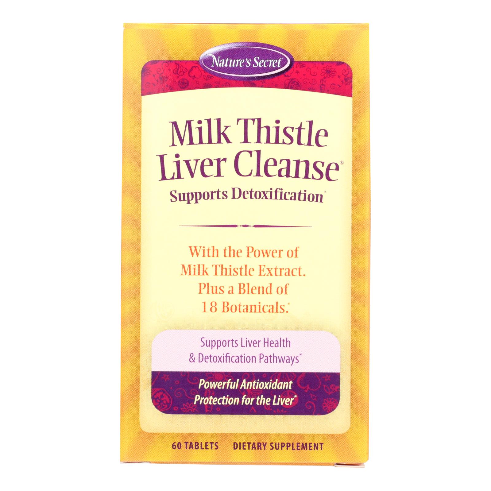 Nature's Secret Milk Thistle Liver Cleanse, 60 Tablets