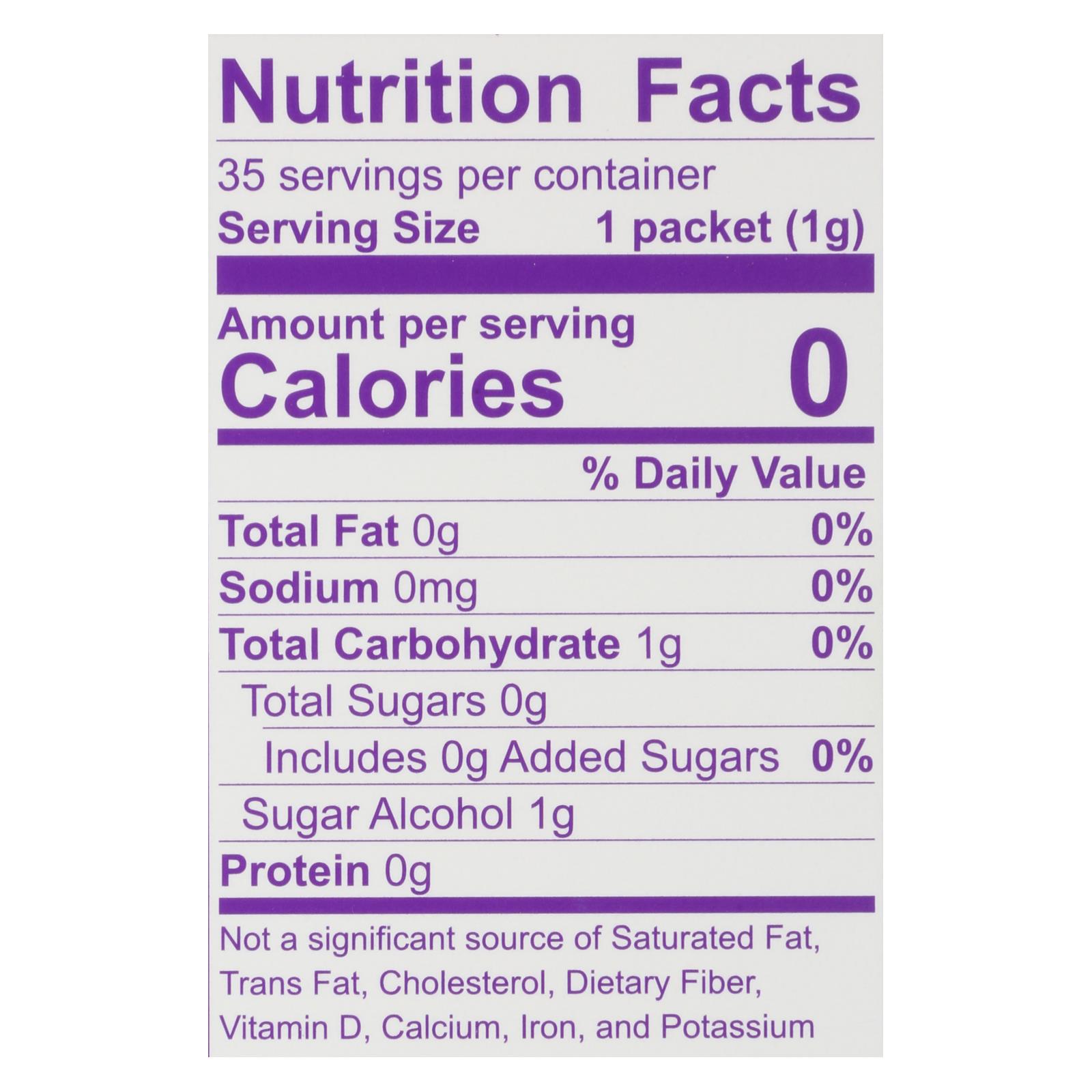 Wholesome Sweeteners Stevia, Organic, 35 Count, 1.23 Oz, Case Of 6 - Image 2