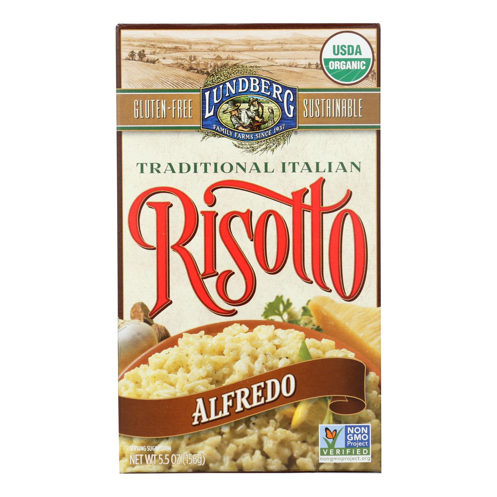 Lundberg Family Farms Risotto Alfredo, Parmesan Cheese, Case Of 6, 5.5 Oz.