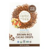 One Degree Organic Foods Sprouted Brown Rice, Cacao Crisps, Case Of 6, 10 Oz.