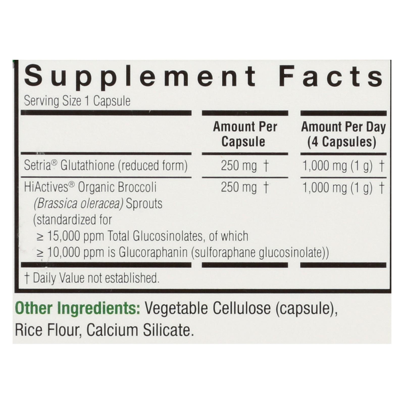 Nature's Answer, Brocco-glutathione, 60 Vegetarian Capsules - Image 2