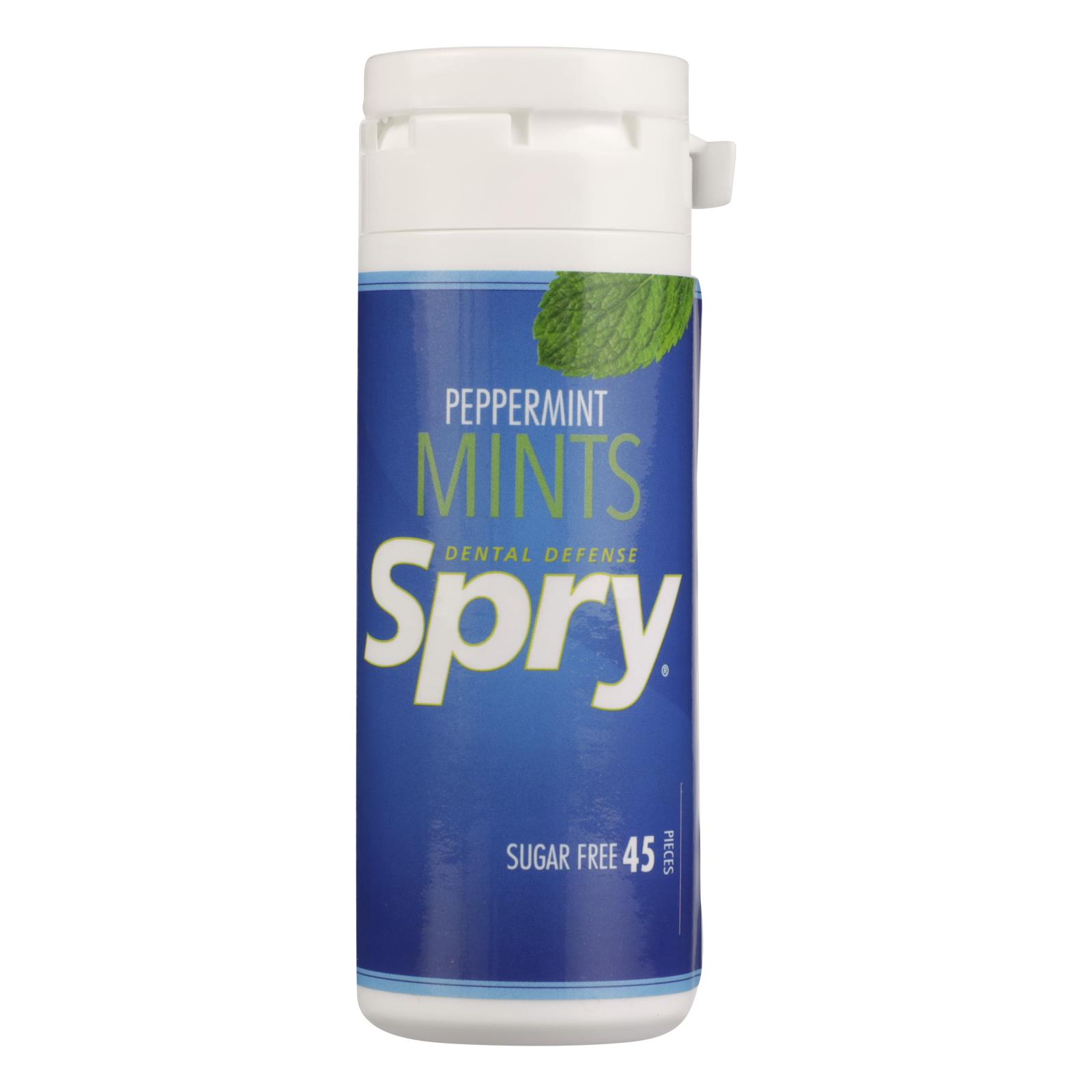 Spry Xylitol Mints, Peppermint, Case Of 6, 45 Count