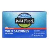 Wild Planet Sardines In Water, Case Of 12, 4.375 Oz.