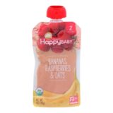 Happy Baby Happy Baby Clearly Crafted, Bananas Raspberries And Oats, Case Of 16, 4 Oz.