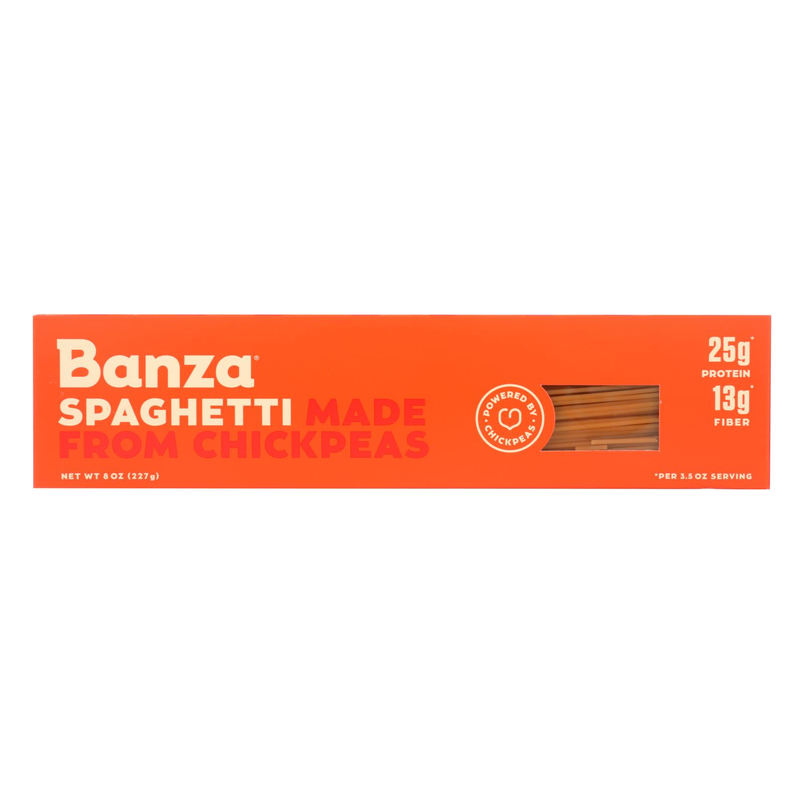 Banza, Chickpea Pasta, Spaghetti, Case Of 12, 8 Oz.