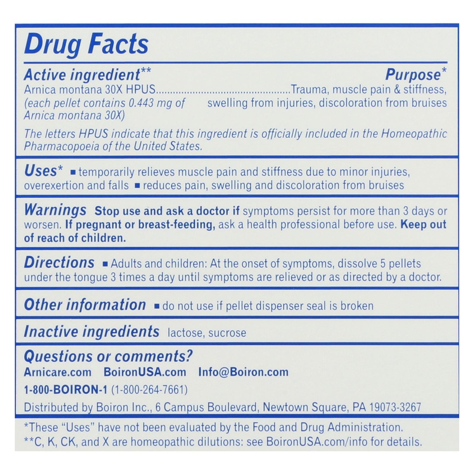 Boiron, Arnicare 30x Pain Relief Tube, 3 Count - Image 2