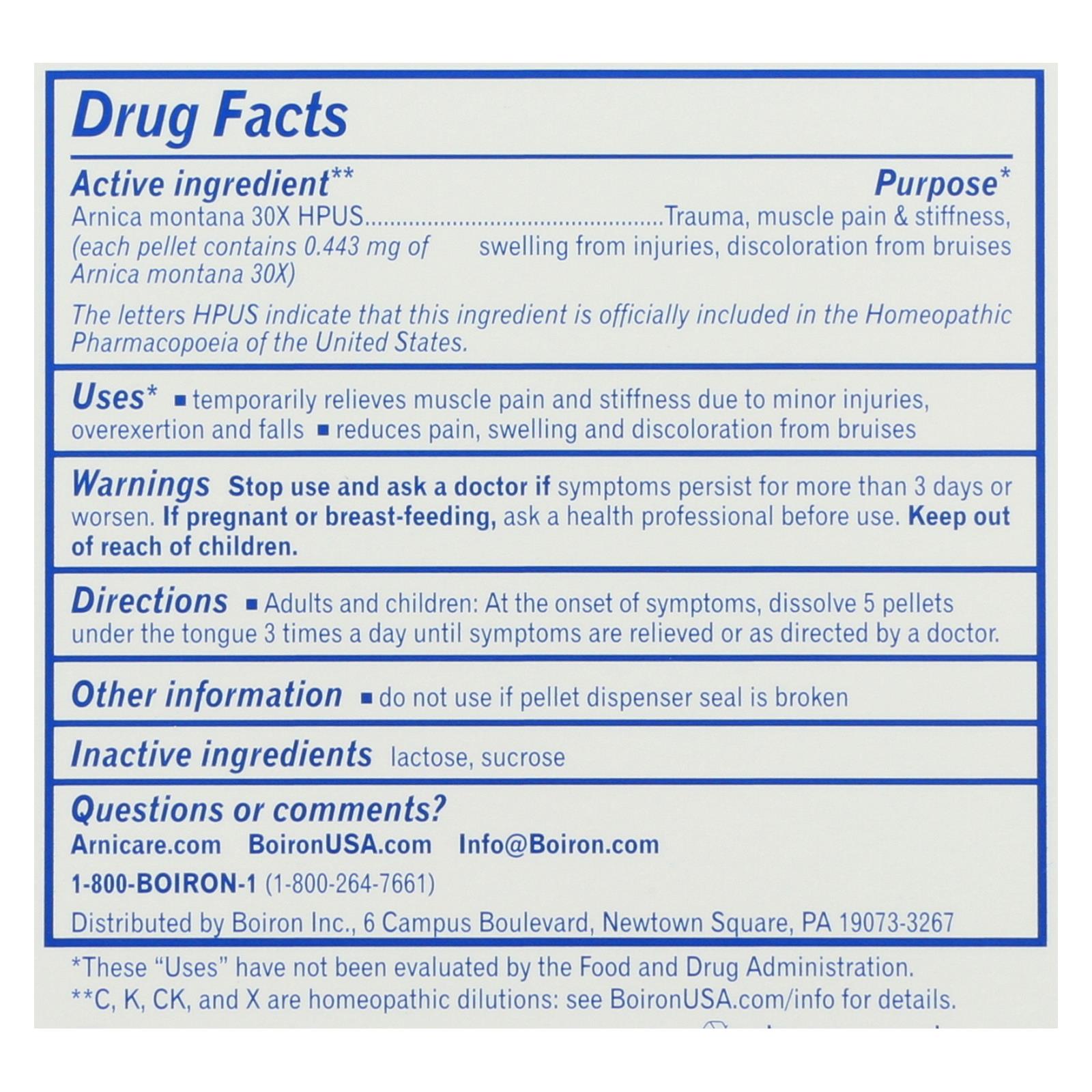 Boiron, Arnicare 30x Pain Relief Tube, 3 Count - Image 3