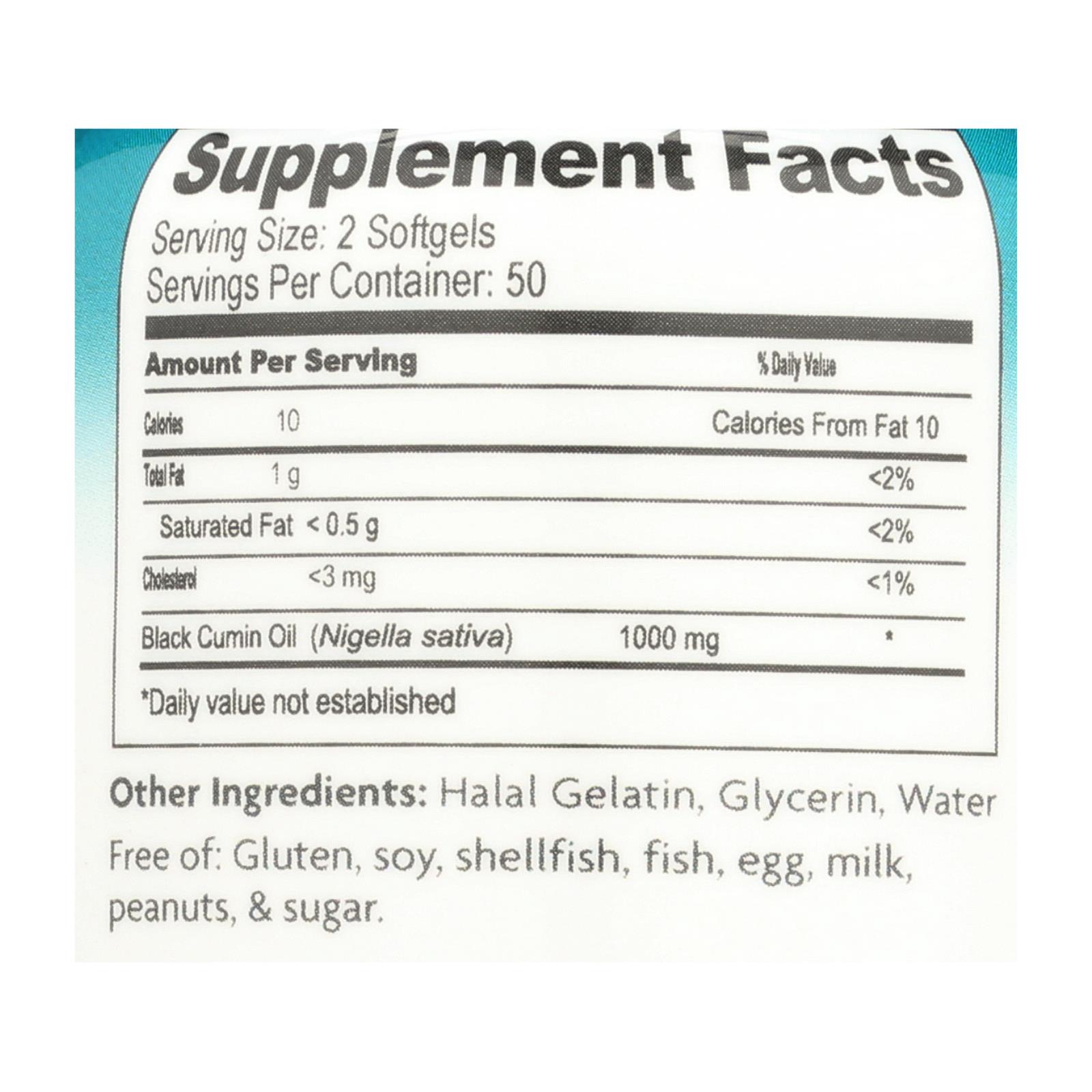 Health Logics Black Cumin Seed Oil, 100 Softgels - Image 3