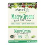 Macrolife Naturals Macro Greens Original, 12 Packets, 4 Oz