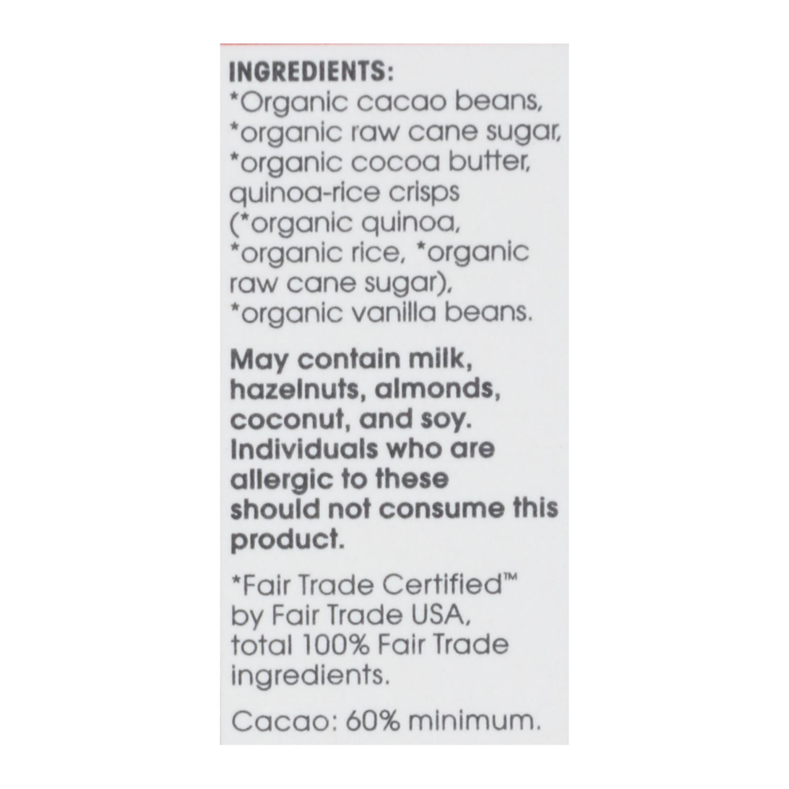 Alter Eco Americas Organic Chocolate Bar, Dark Quinoa, 2.82 Oz Bars, Case Of 12 - Image 2