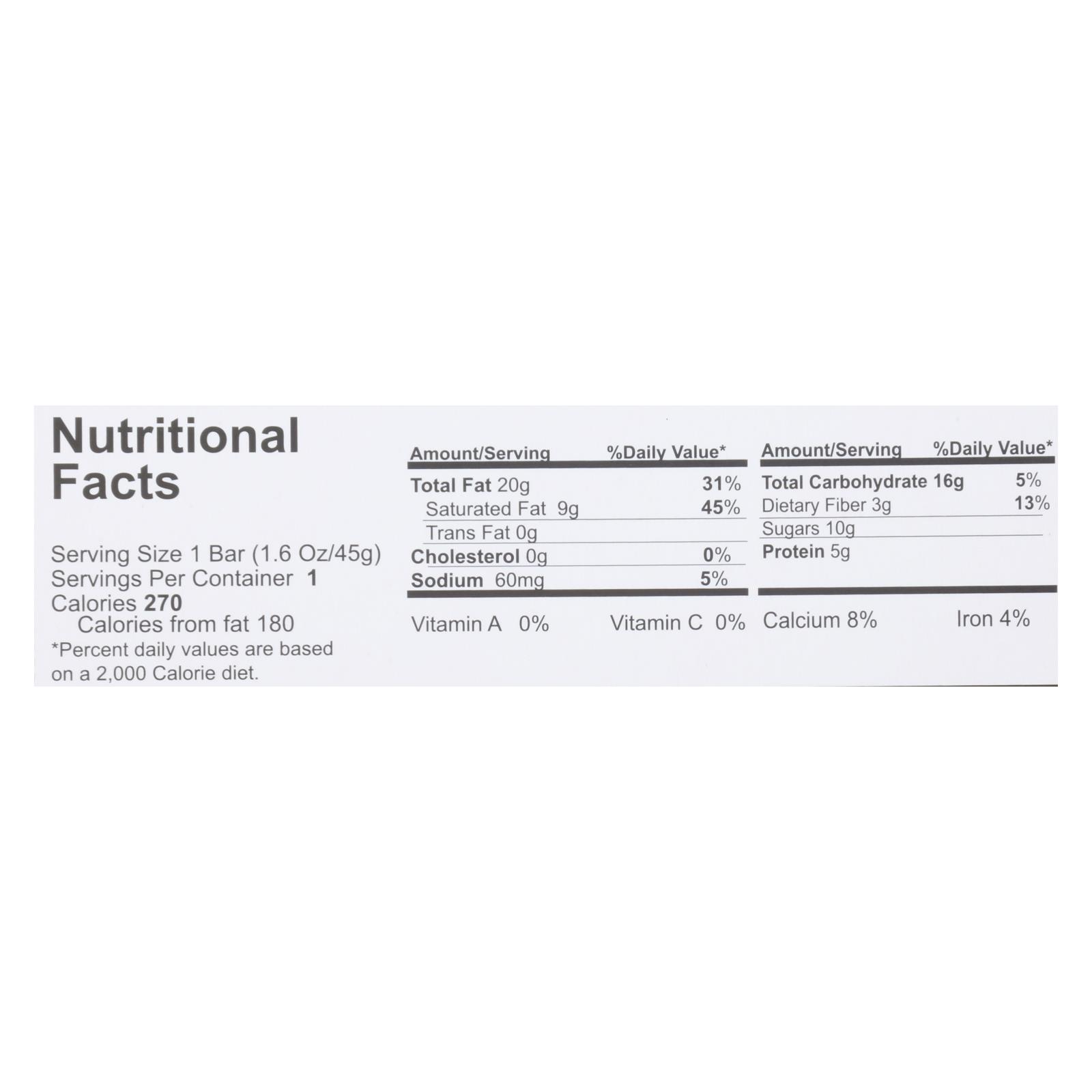 Nelly's Organics - Bar Caramel Nougat - Case Of 9 - 1.6 Oz - Image 2