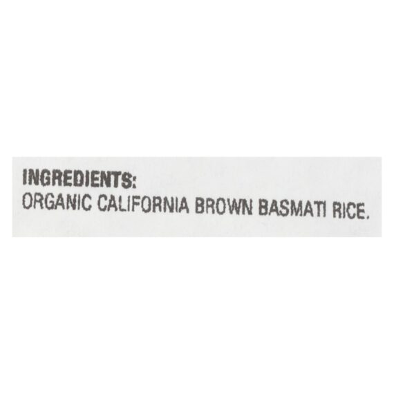 Lundberg Family Farms Organic Rice, Brown Basmati, Case Of 25 Lbs - Image 3