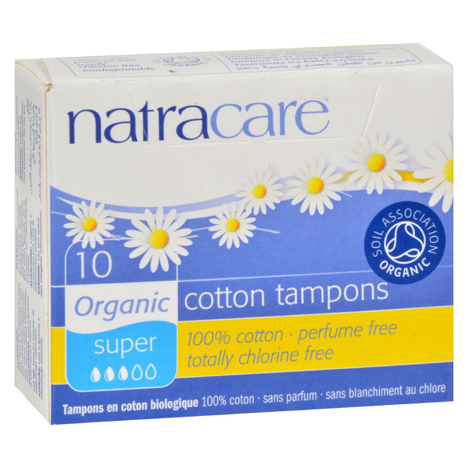 Natracare 100% Organic Cotton Tampons, Super, 10 Pack - Image 2