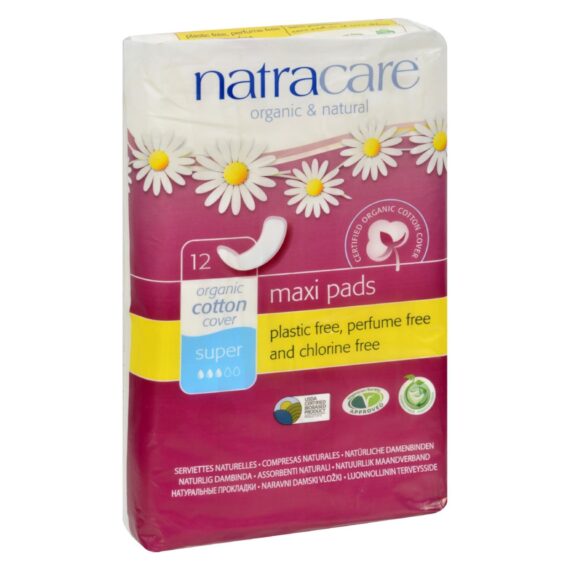 Natracare Natural Maxi Pads Super , 12 Pack - Image 3