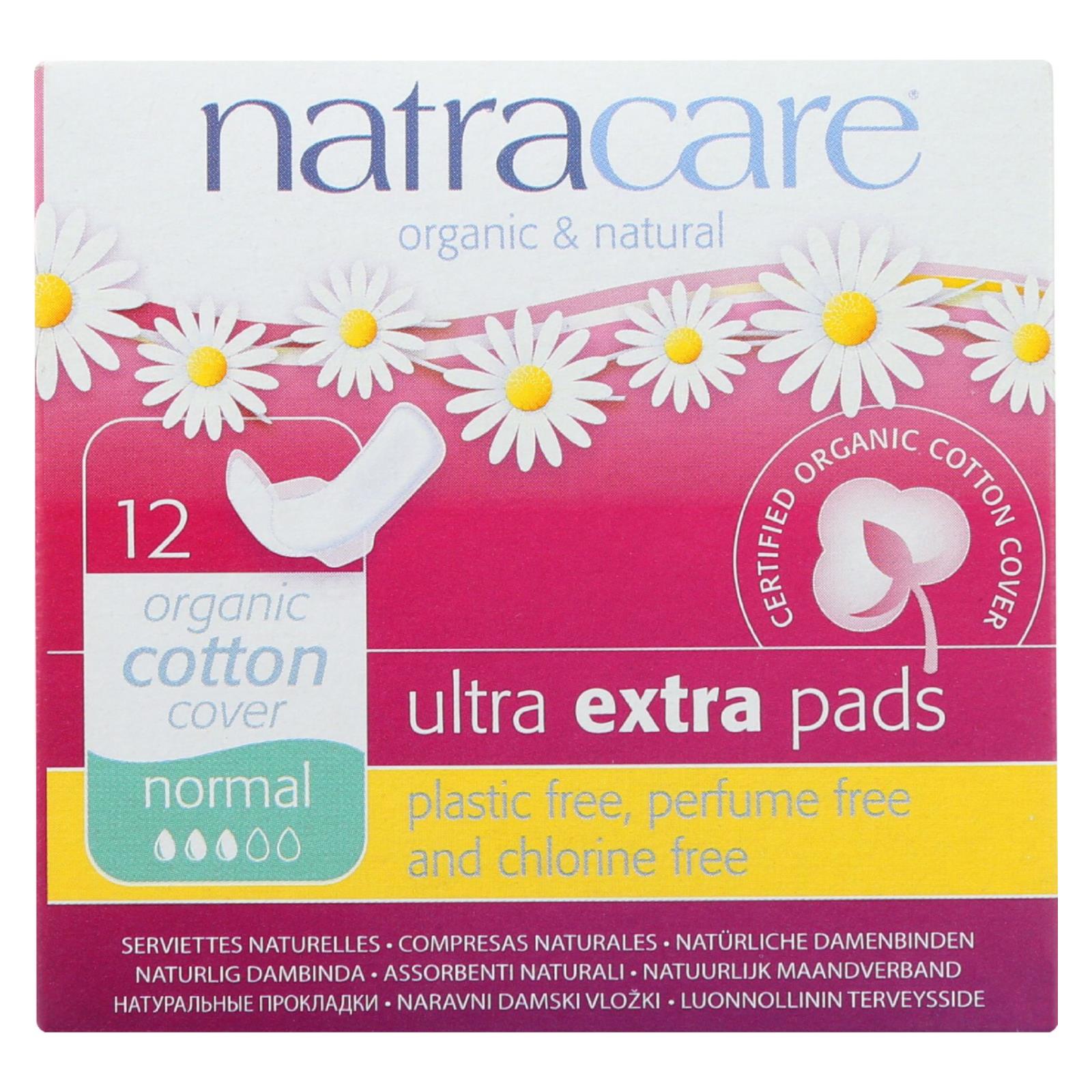 Natracare Ultra Extra Pads W/wings, Normal, 12 Count - Image 2