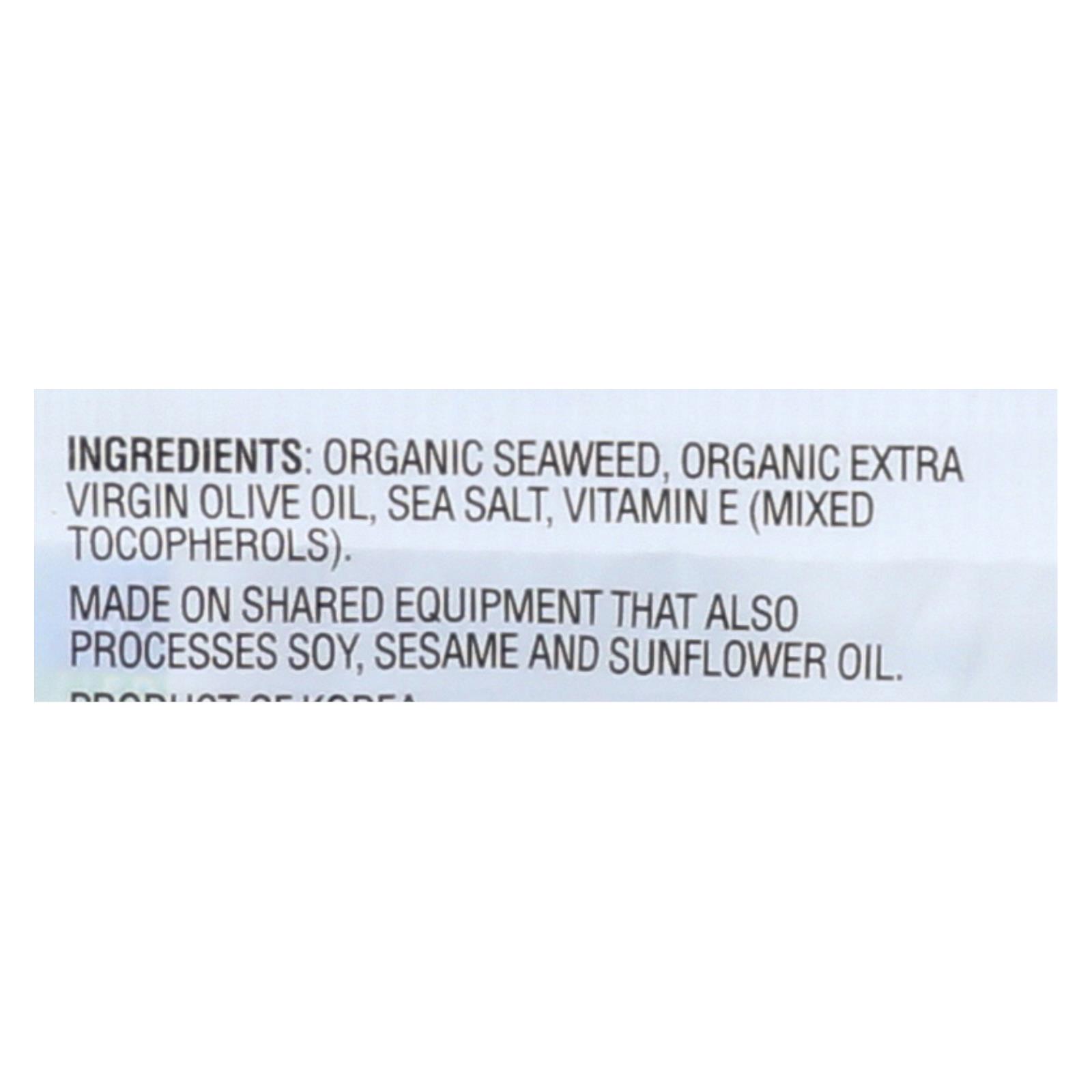 Gimme Seaweed Snacks Seaweed Snack, Organic, Extra Virgin Olive Oil, Case Of 8, 6/.17 Oz - Image 3