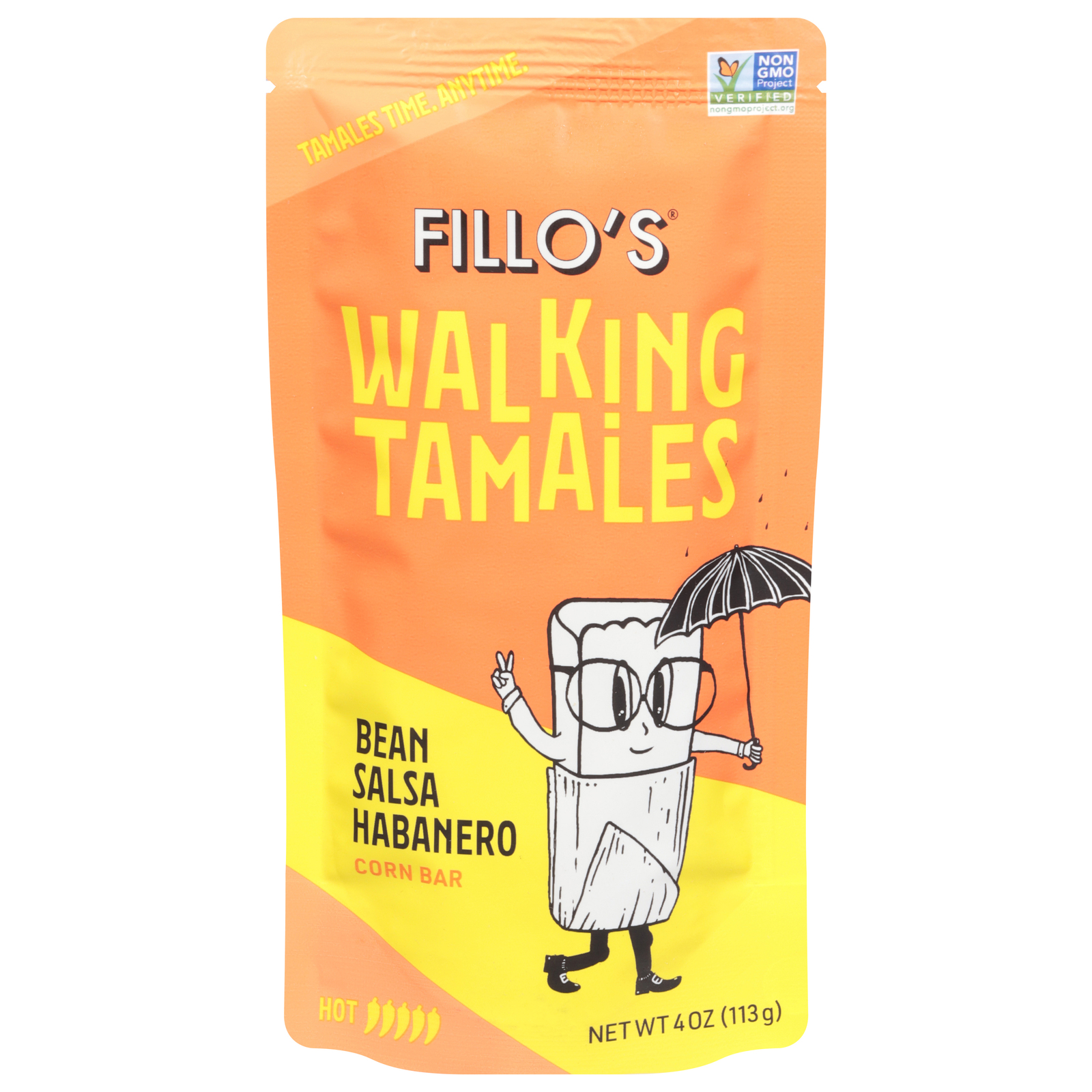 Fillo's - Tamales Bean Habanero - Cs Of 7-4 Oz