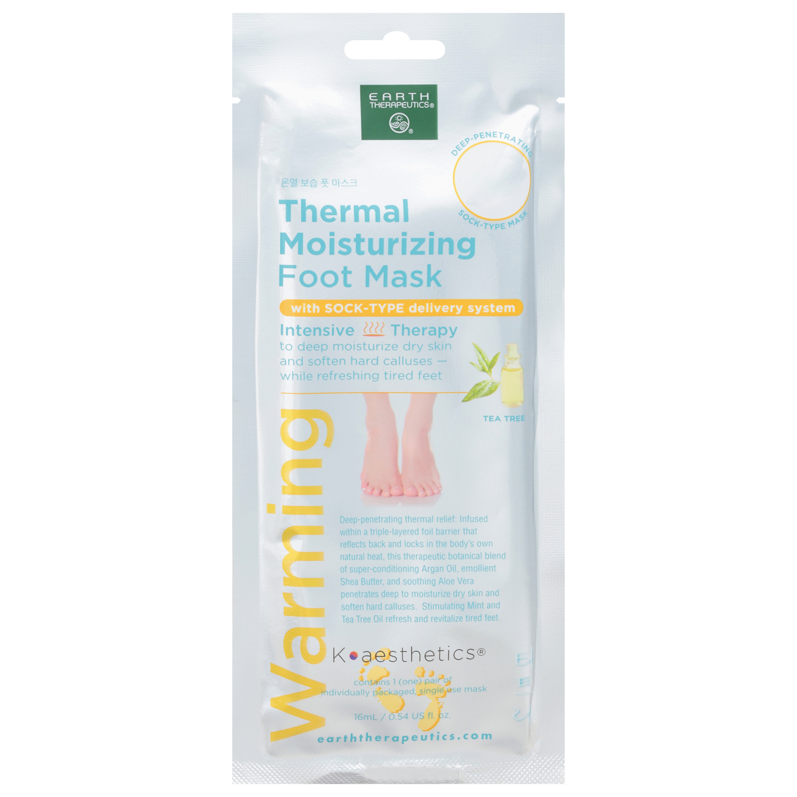 Earth Therapeutics - Foot Mask Thermal Moist - Ea Of 1-1 Pair