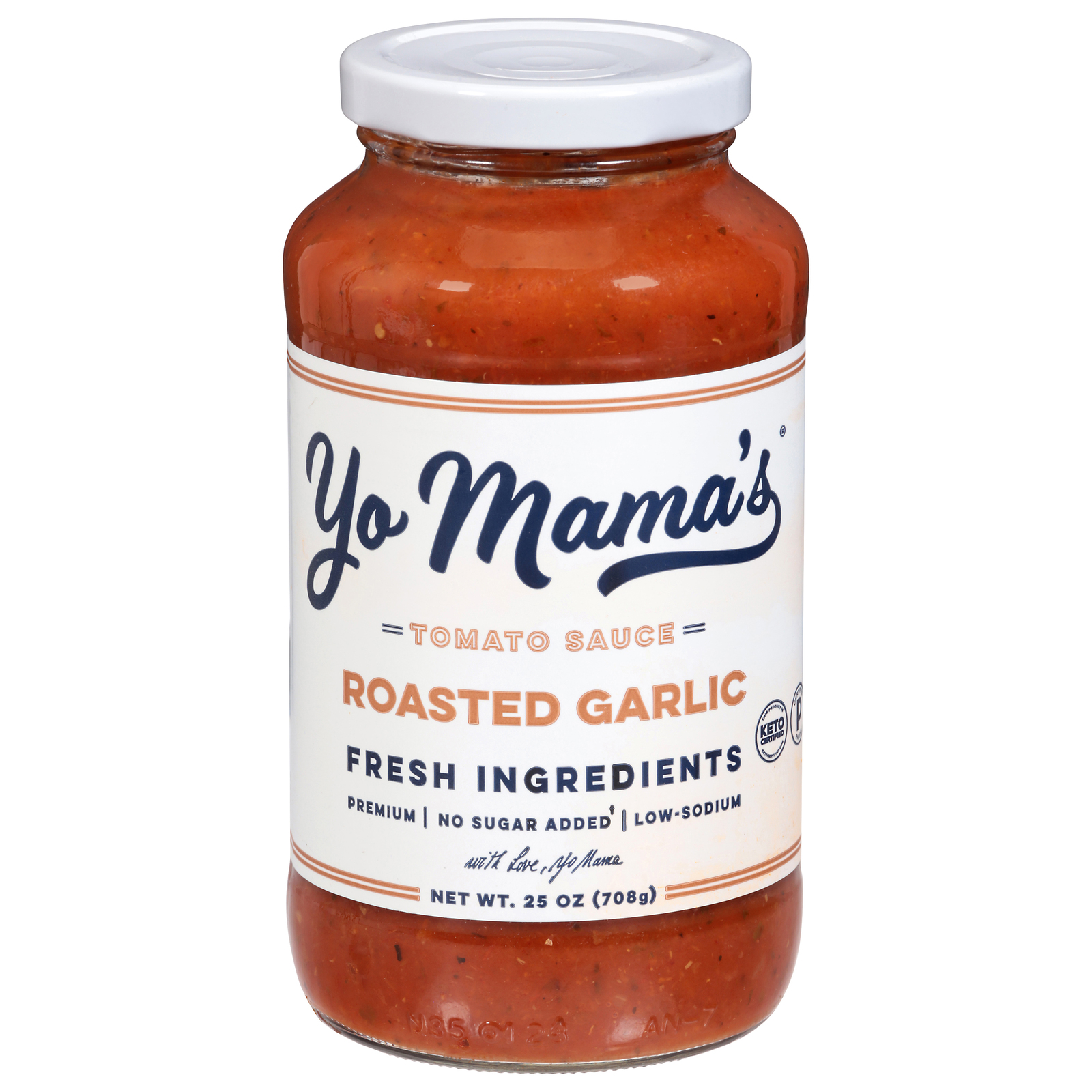 Yo Mama's Foods - Pasta Sauce Rstd Garlic - Cs Of 6-25 Oz