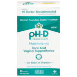 Ph-d Feminine Health - Vgnl Spst Boric Acd Moist - Ea Of 1-14 Ct
